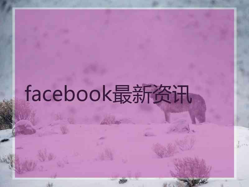 facebook最新资讯