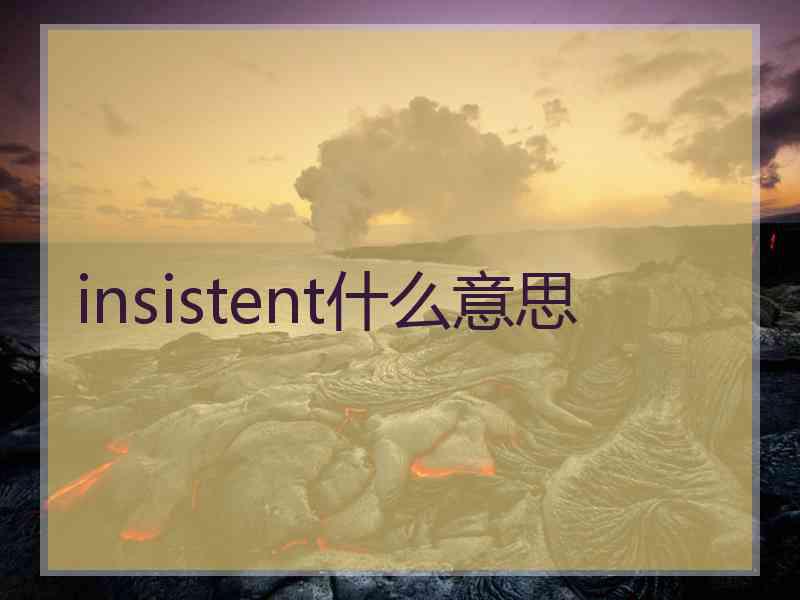 insistent什么意思