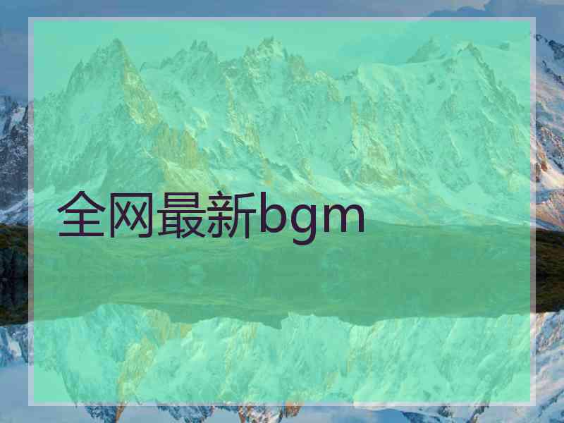 全网最新bgm