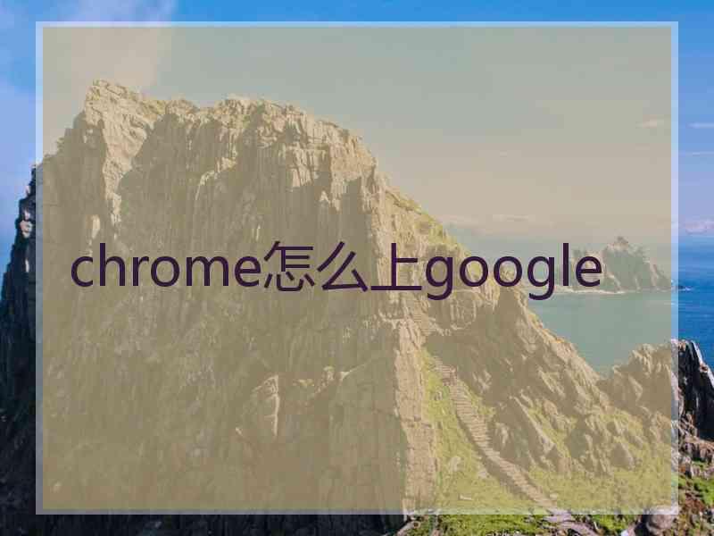 chrome怎么上google