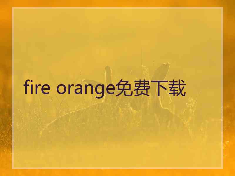 fire orange免费下载