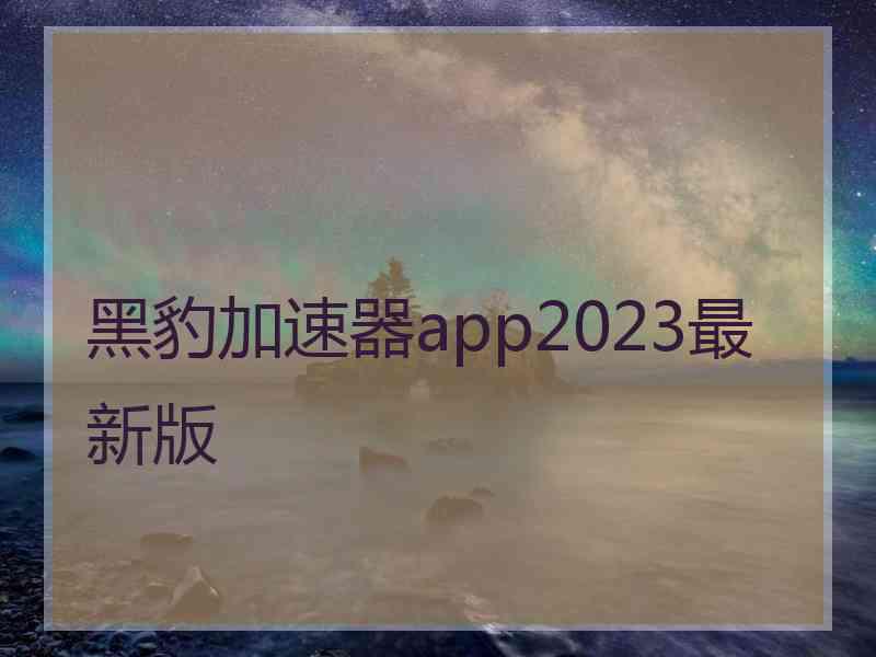 黑豹加速器app2023最新版