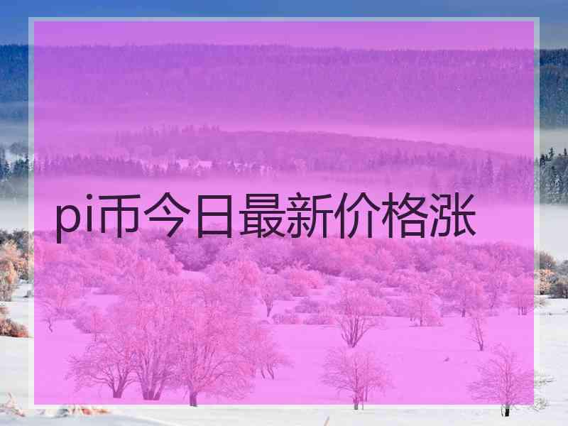 pi币今日最新价格涨