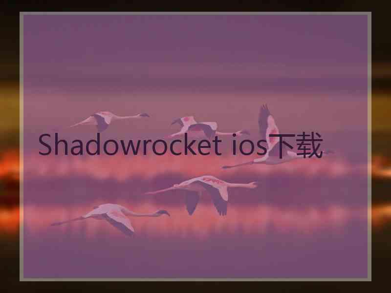 Shadowrocket ios下载