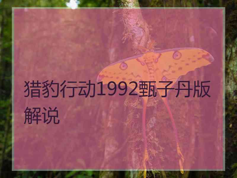 猎豹行动1992甄子丹版解说