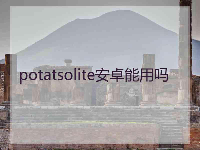 potatsolite安卓能用吗