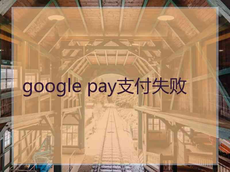 google pay支付失败