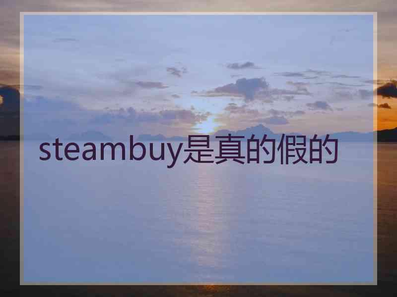 steambuy是真的假的