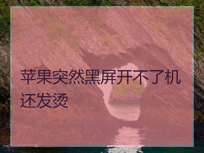 苹果突然黑屏开不了机还发烫