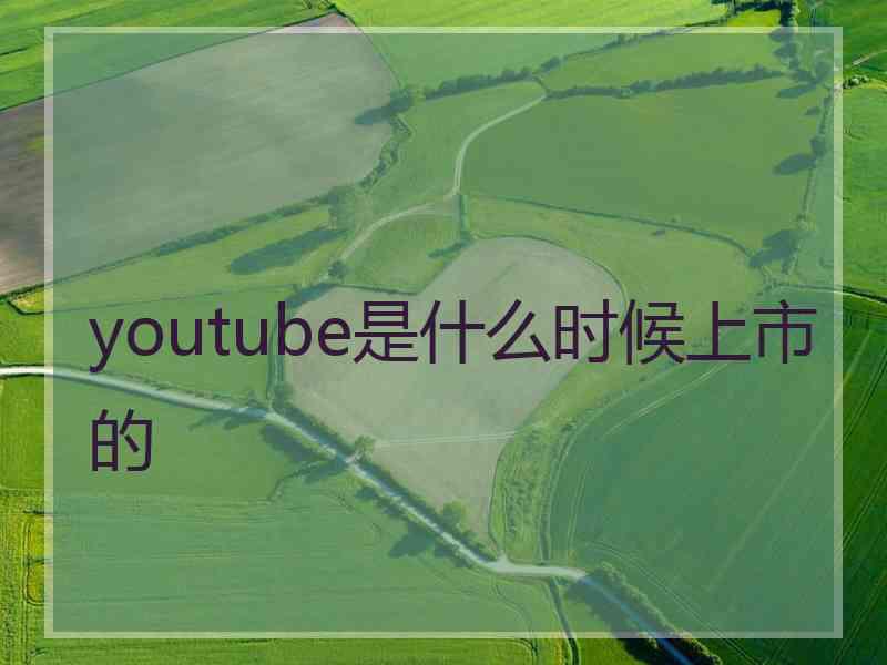 youtube是什么时候上市的