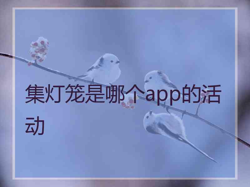 集灯笼是哪个app的活动