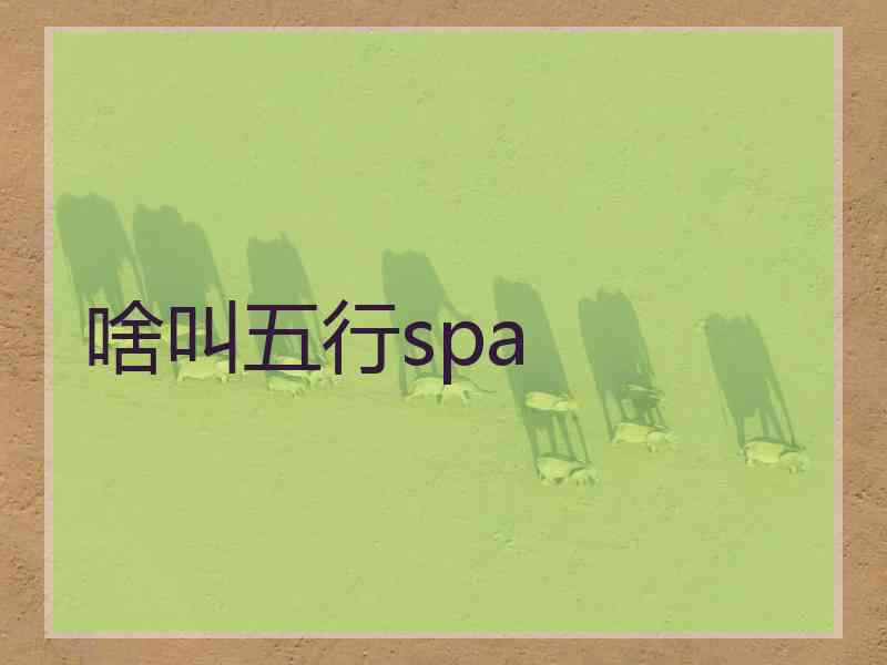 啥叫五行spa