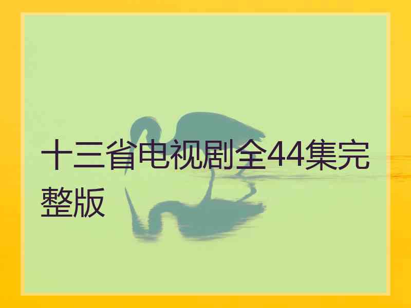 十三省电视剧全44集完整版