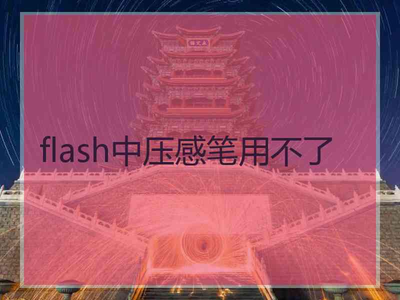 flash中压感笔用不了