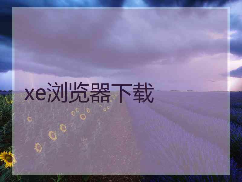 xe浏览器下载