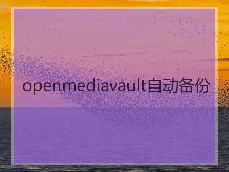 openmediavault自动备份