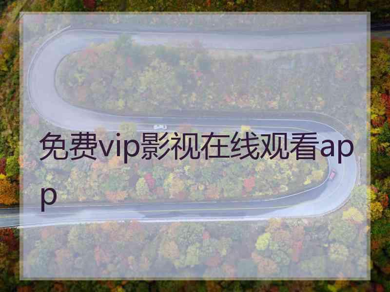 免费vip影视在线观看app