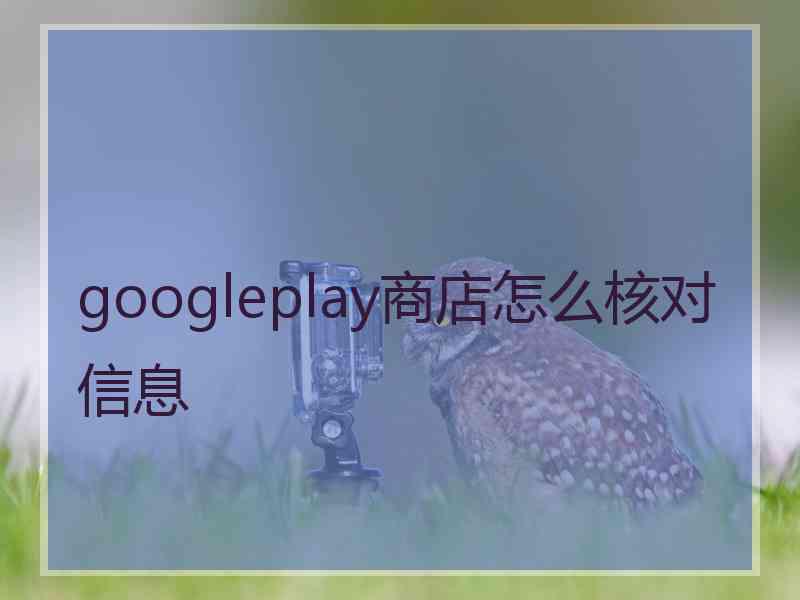 googleplay商店怎么核对信息