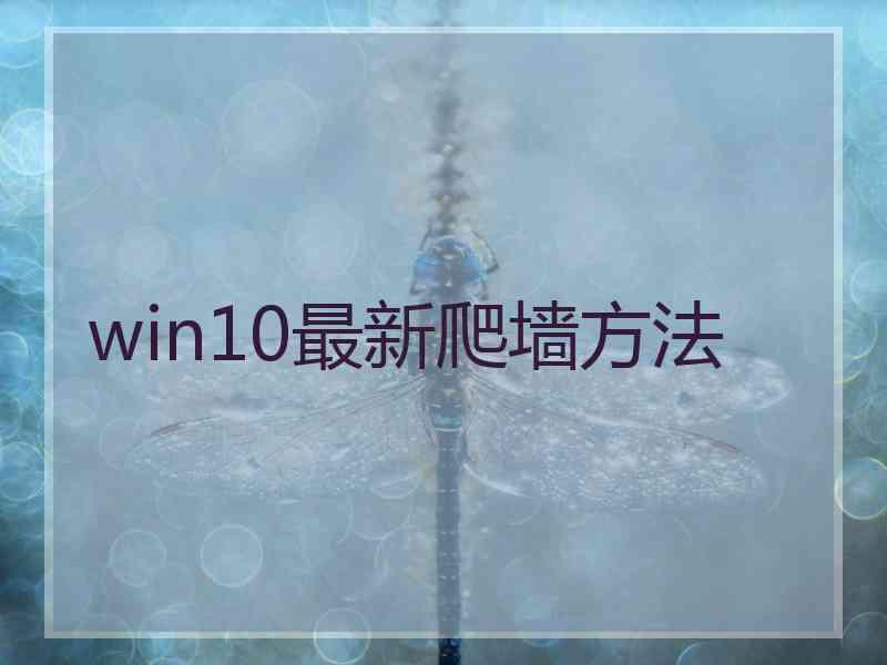 win10最新爬墙方法