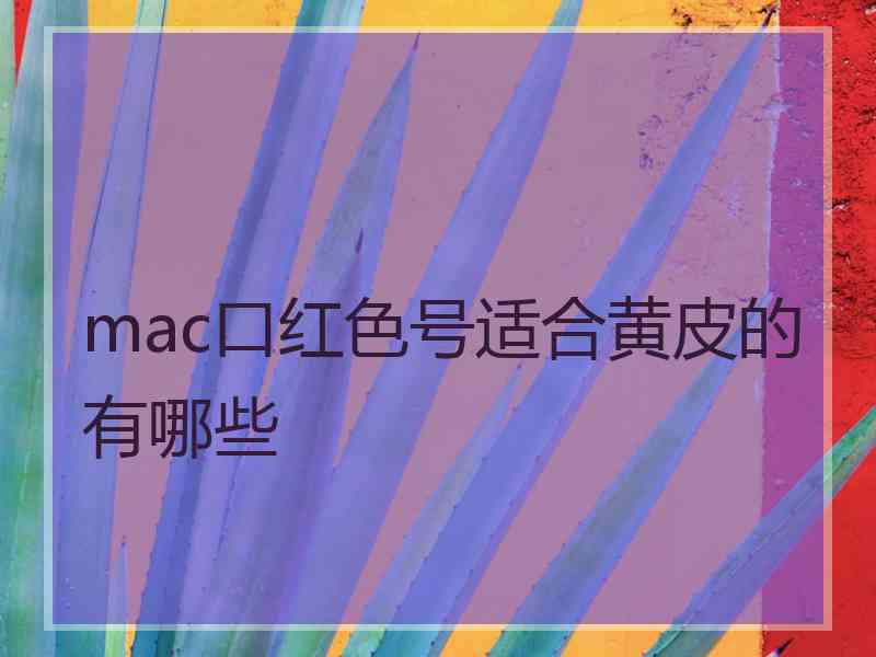 mac口红色号适合黄皮的有哪些