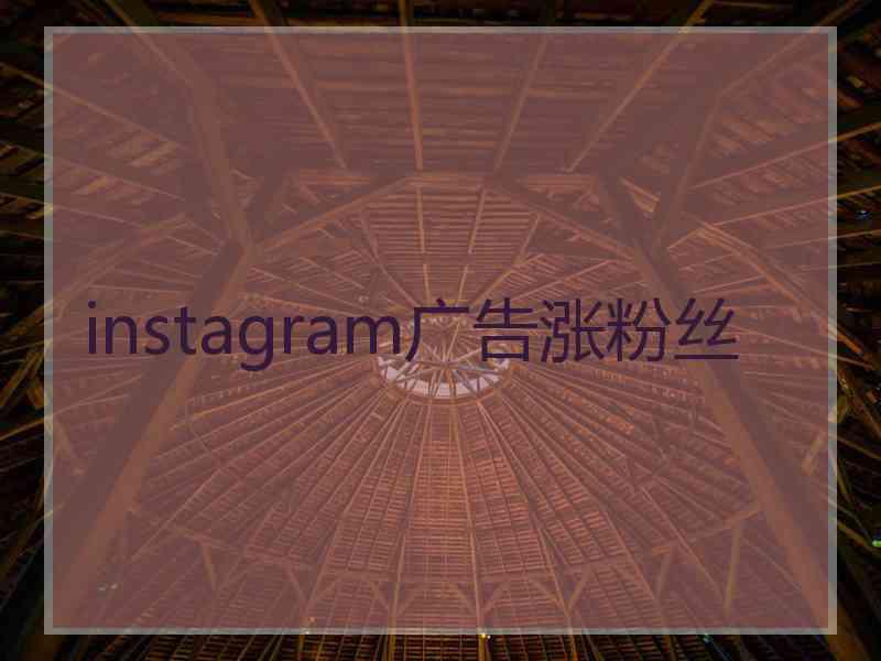 instagram广告涨粉丝