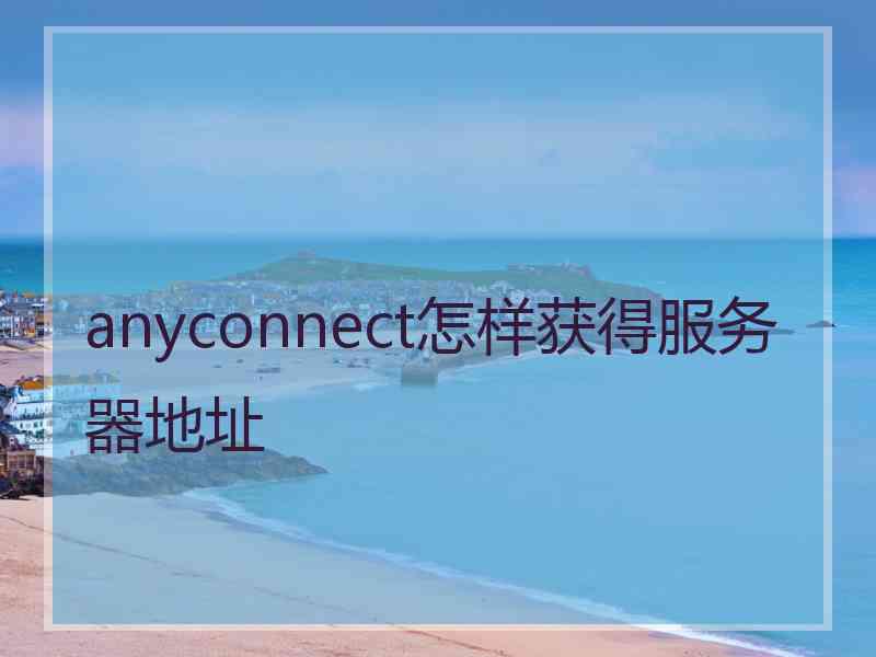 anyconnect怎样获得服务器地址