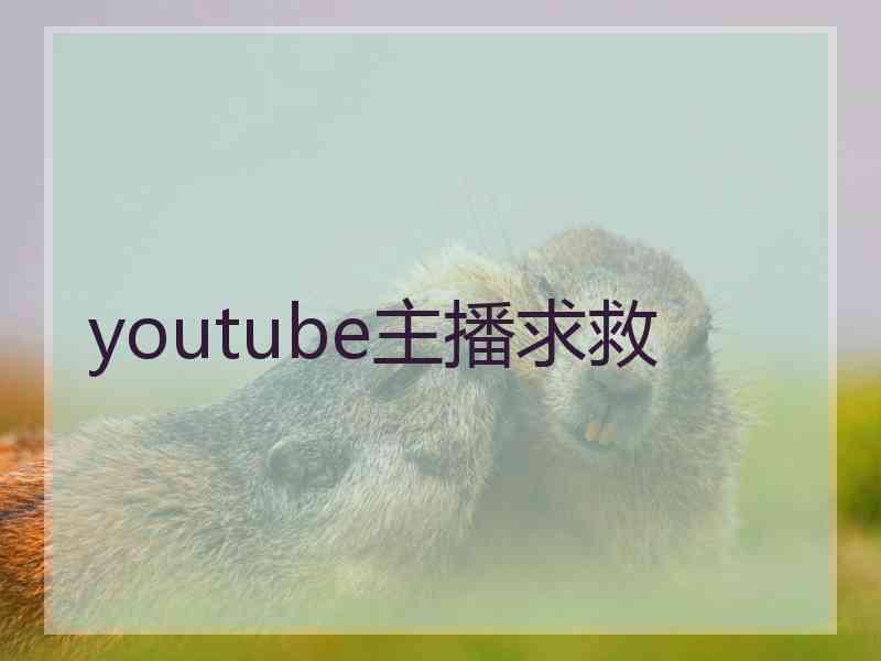 youtube主播求救