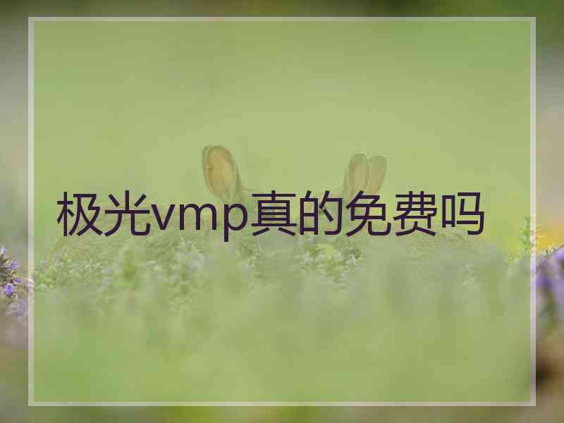 极光vmp真的免费吗