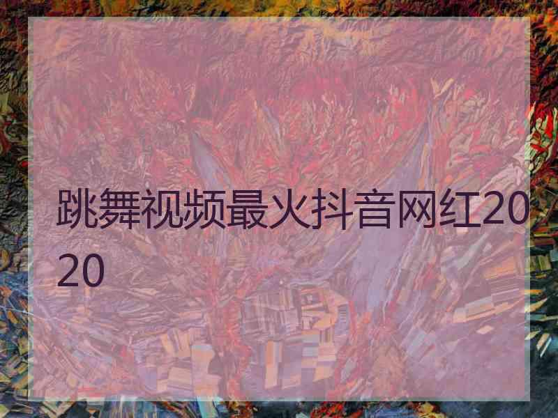 跳舞视频最火抖音网红2020