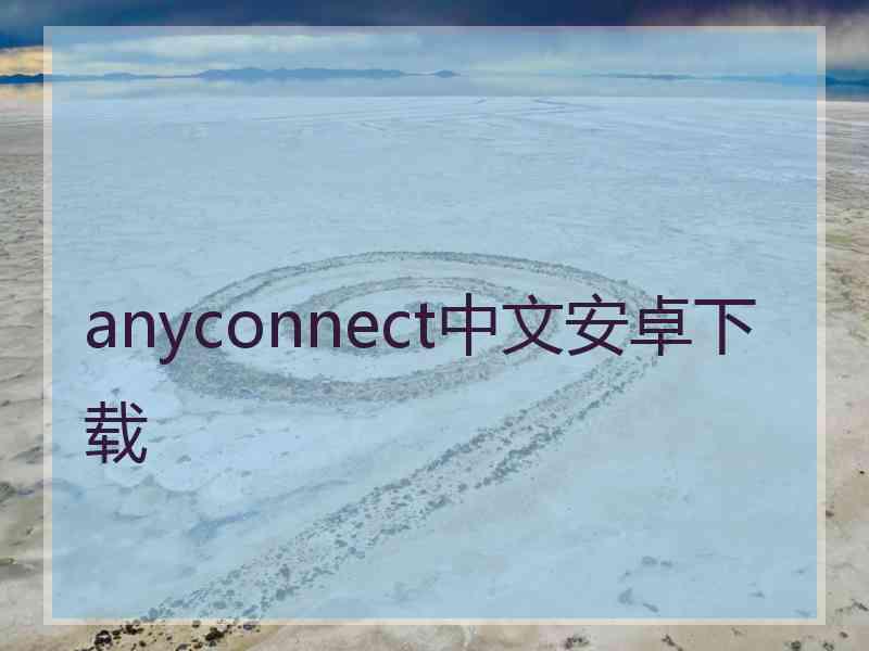 anyconnect中文安卓下载