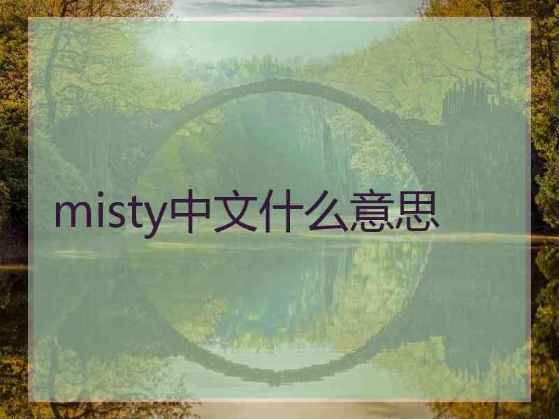 misty中文什么意思