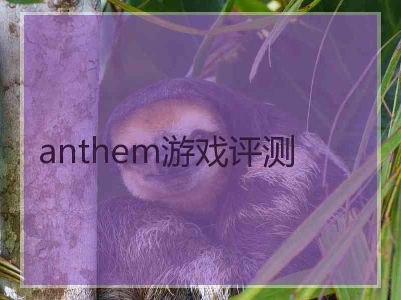 anthem游戏评测