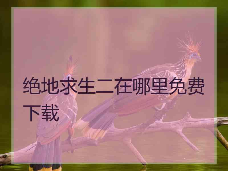 绝地求生二在哪里免费下载