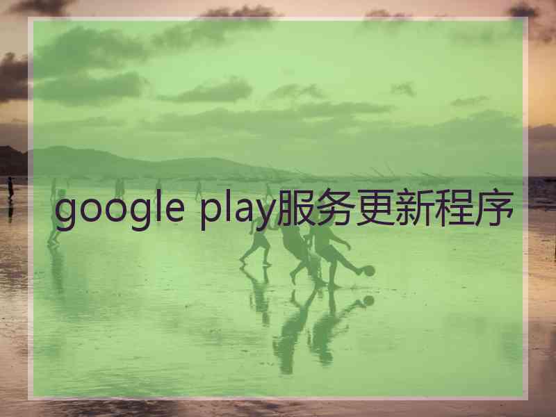 google play服务更新程序