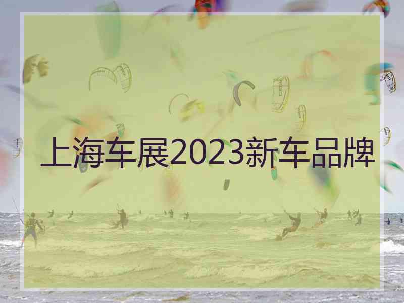 上海车展2023新车品牌