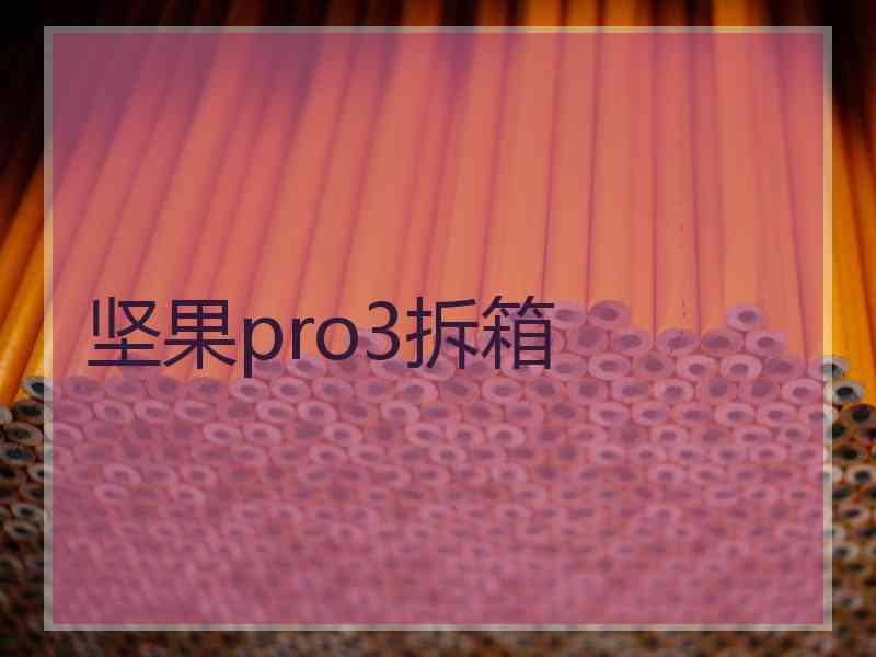 坚果pro3拆箱