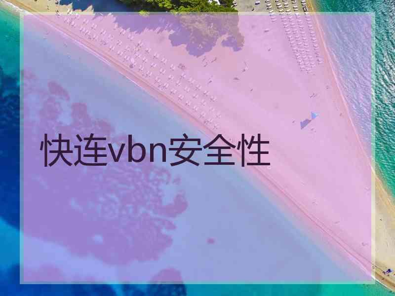 快连vbn安全性