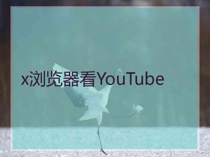 x浏览器看YouTube