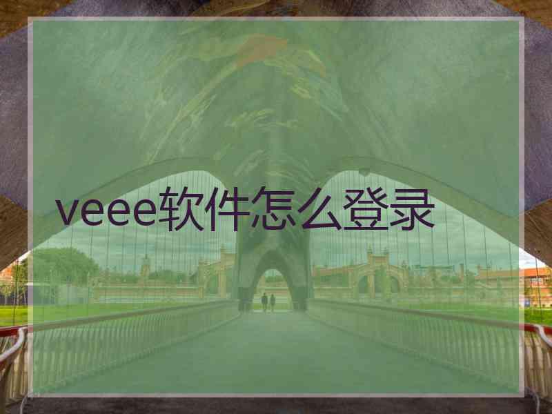 veee软件怎么登录