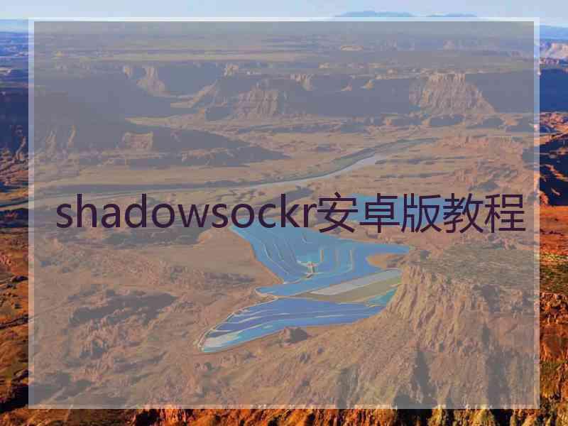 shadowsockr安卓版教程