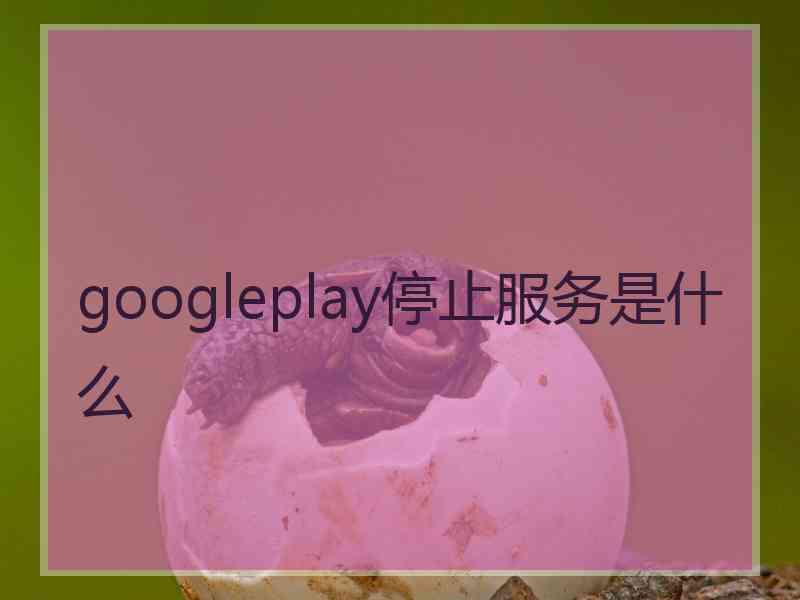 googleplay停止服务是什么