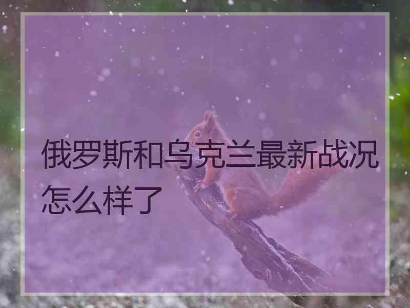 俄罗斯和乌克兰最新战况怎么样了