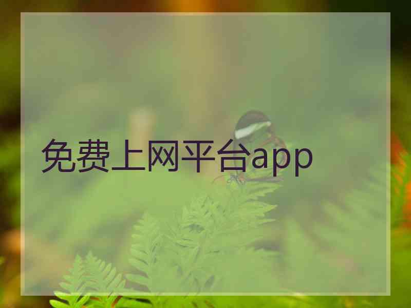 免费上网平台app