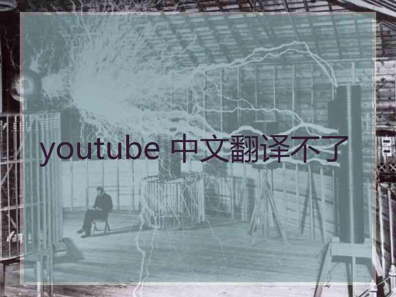 youtube 中文翻译不了