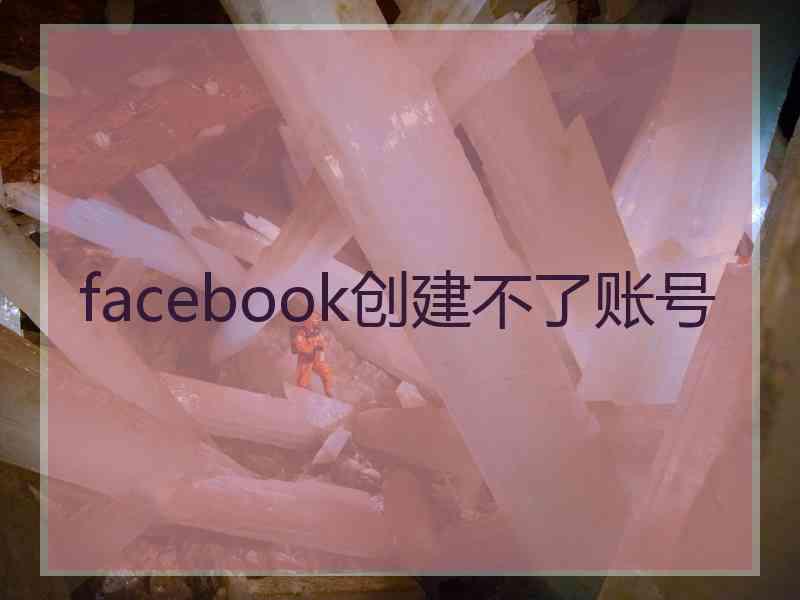 facebook创建不了账号