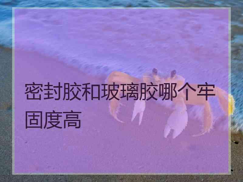 密封胶和玻璃胶哪个牢固度高