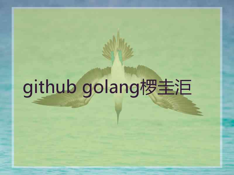 github golang椤圭洰