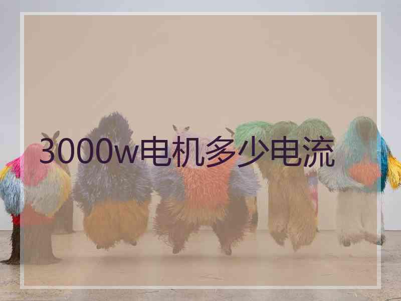 3000w电机多少电流