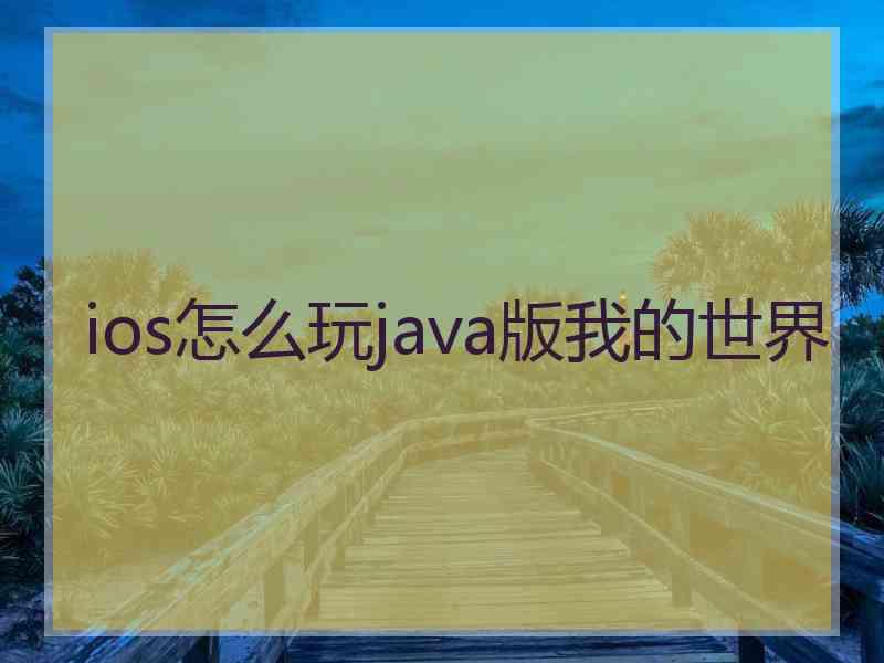 ios怎么玩java版我的世界