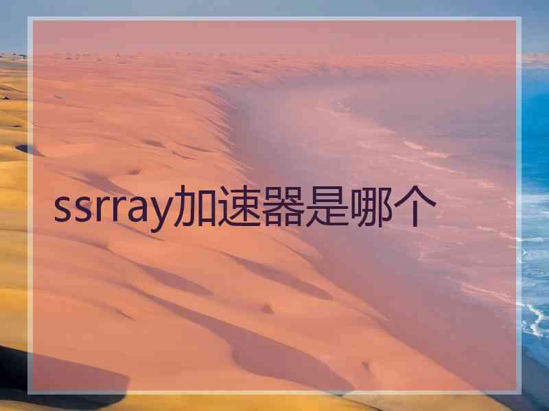 ssrray加速器是哪个